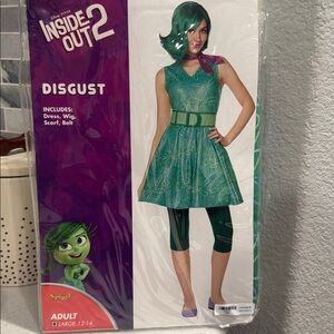 Spirit Green Disgust Costume with Wig and Scarf
